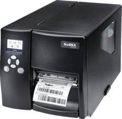 Принтер этикеток Godex EZ-2350i+, промышленный термо/термотрансферный принтер этикеток, 300 DPI, цв. ж.к. дисплей, дюймовая втулка риббона